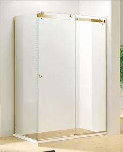 GOLD FRAMELESS SHOWER CUBICLE