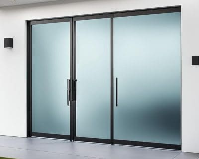 Frameless and frameless aluminum doors