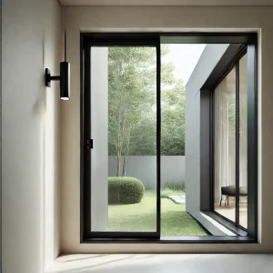 black-sliding aluminium-door