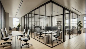 Black Office Partition
